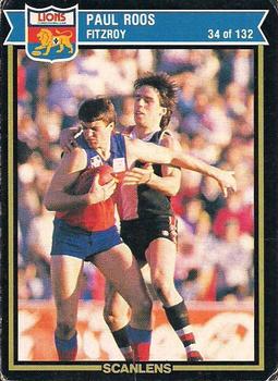 1987 Scanlens VFL #34 Paul Roos Front